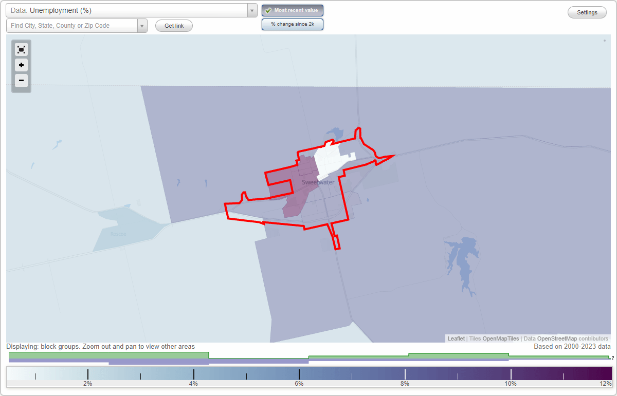 Work and Jobs in Sweetwater, Texas (TX) Detailed Stats Occupations, Industries, Unemployment