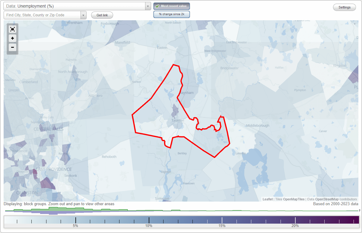 Work and Jobs in Taunton, Massachusetts (MA) Detailed Stats