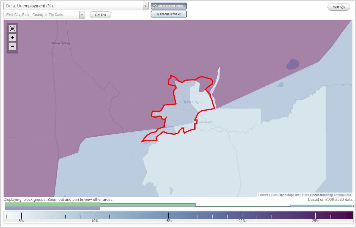 Work and Jobs in Tuba City, Arizona (AZ) Detailed Stats Occupations, Industries, Unemployment