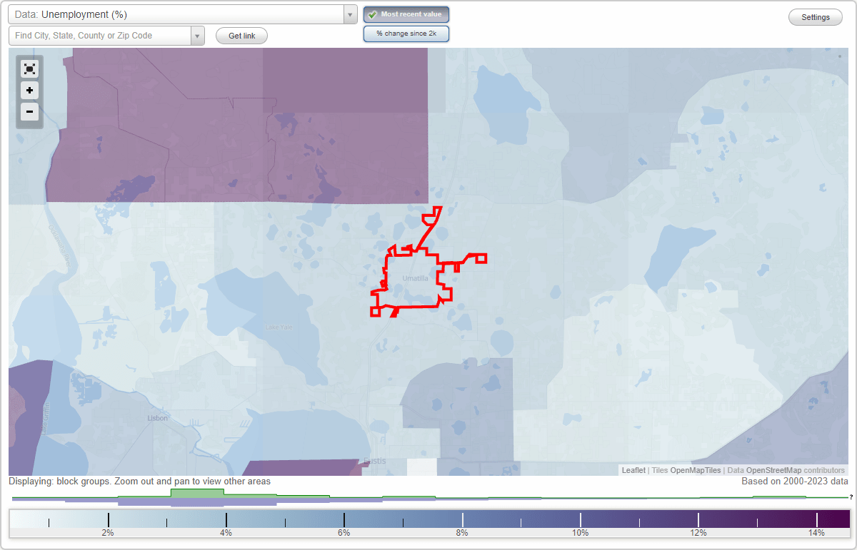 Work and Jobs in Umatilla, Florida (FL) Detailed Stats Occupations, Industries, Unemployment