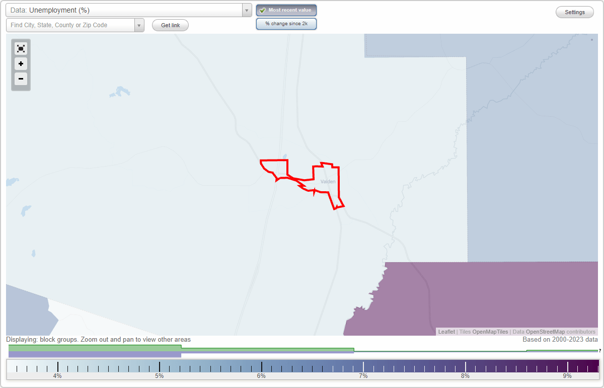 Work and Jobs in Vaiden, Mississippi (MS) Detailed Stats Occupations