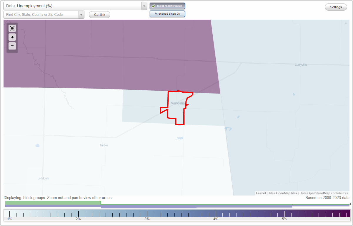 Work and Jobs in Vandalia, Missouri (MO) Detailed Stats Occupations, Industries, Unemployment