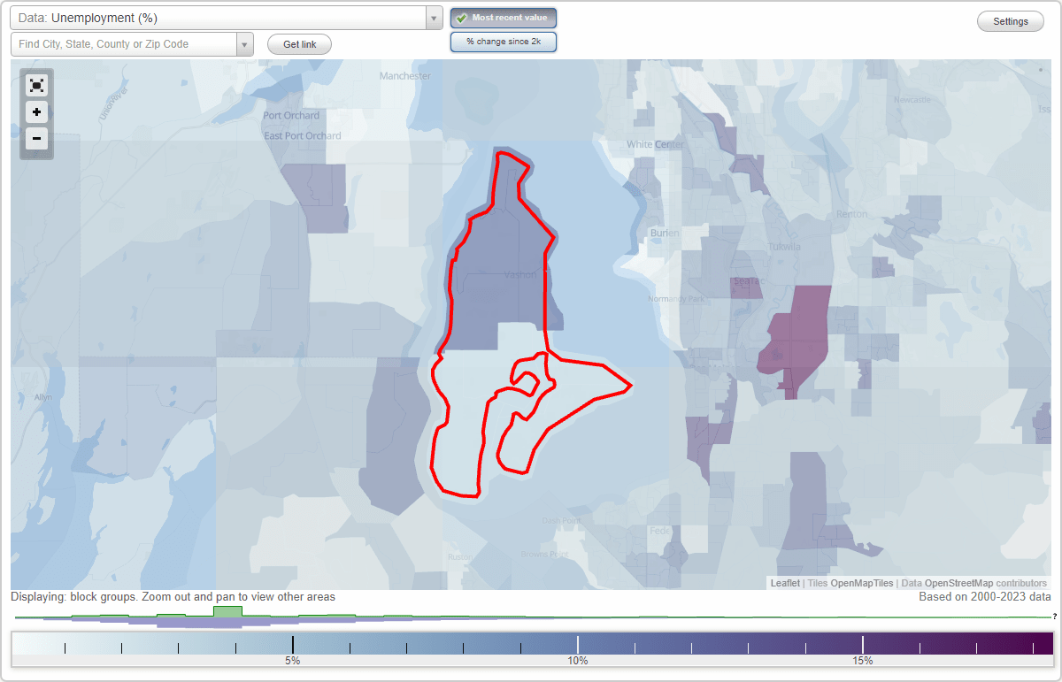 Work and Jobs in Vashon, Washington (WA) Detailed Stats Occupations