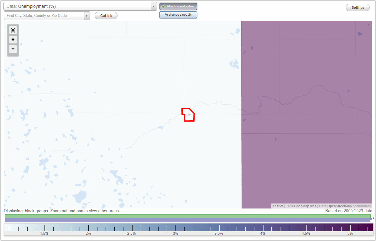 Work and Jobs in Veblen, South Dakota (SD) Detailed Stats Occupations