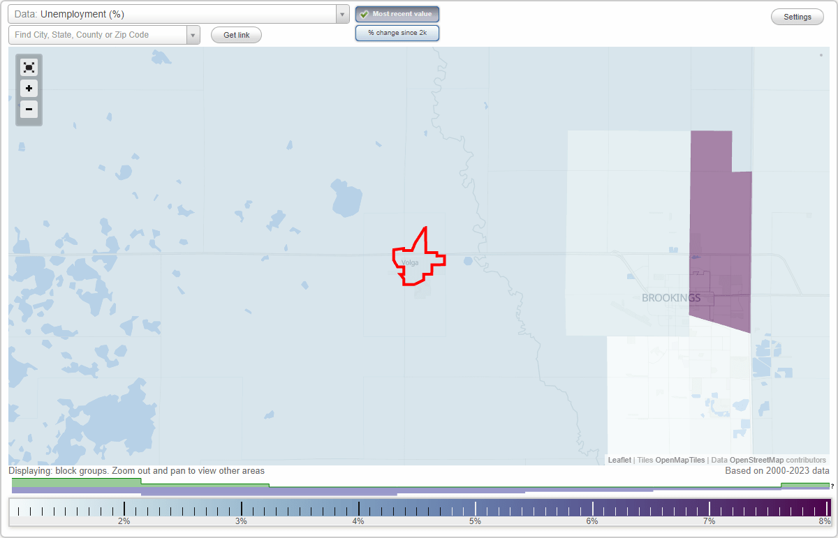 Work and Jobs in Volga, South Dakota (SD) Detailed Stats Occupations