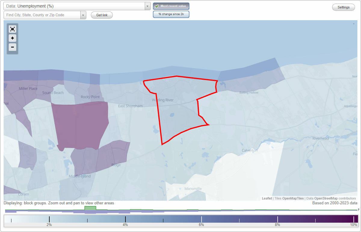 Work and Jobs in Wading River, New York (NY) Detailed Stats
