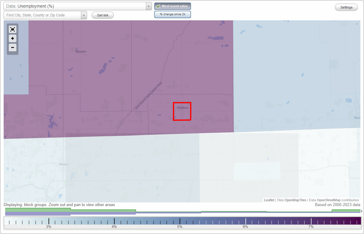 Work and Jobs in Waldron, Michigan (MI) Detailed Stats Occupations