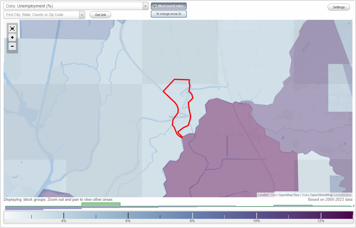Work and Jobs in Walnut Grove, California (CA) Detailed Stats