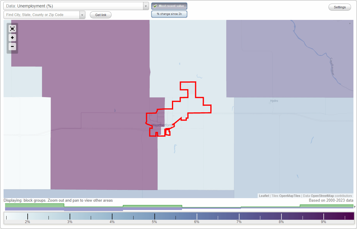 Work and Jobs in Weatherford, Oklahoma (OK) Detailed Stats Occupations