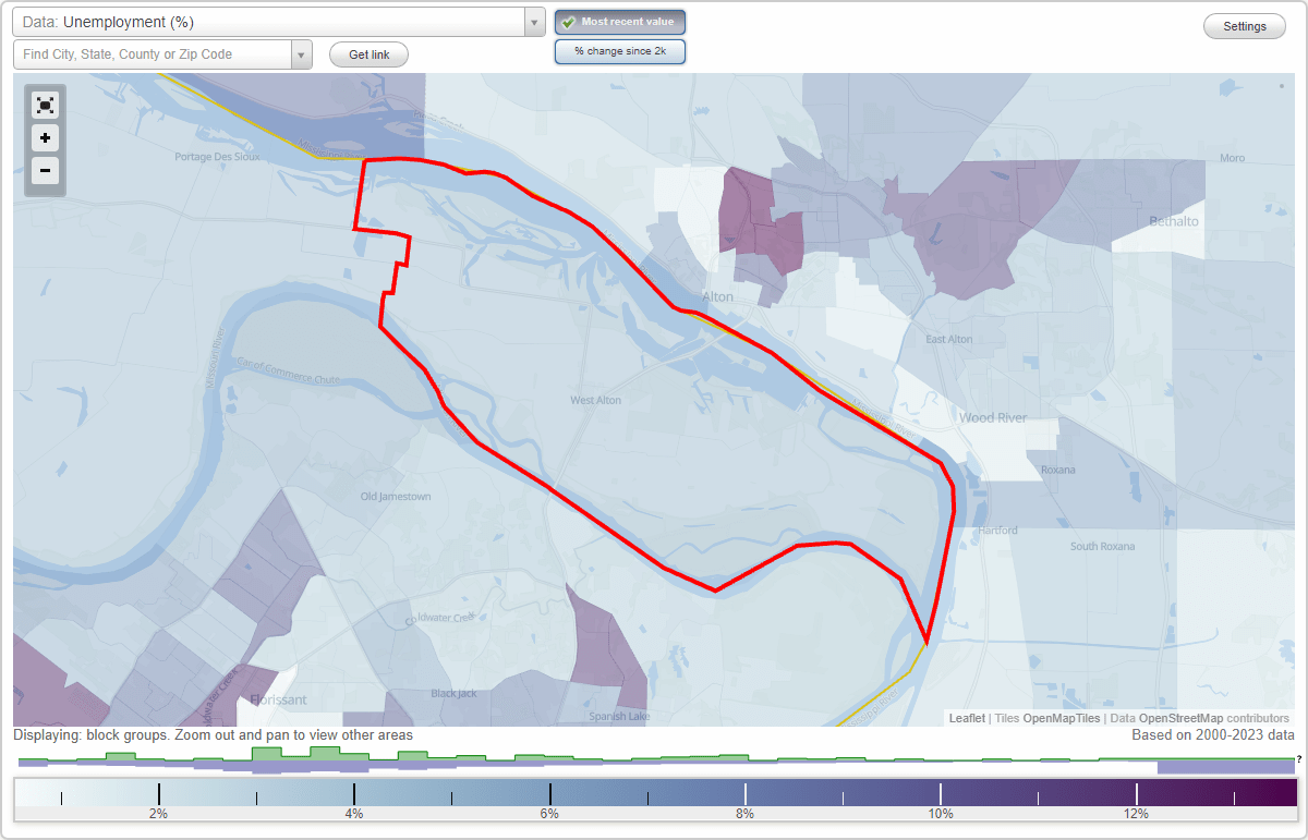 Work and Jobs in West Alton, Missouri (MO) Detailed Stats Occupations