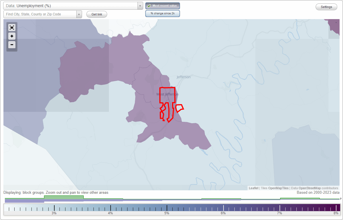 Work and Jobs in West Jefferson, North Carolina (NC) Detailed Stats