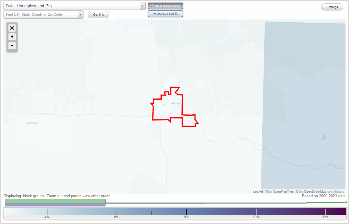 Work and Jobs in Winona, Missouri (MO) Detailed Stats Occupations