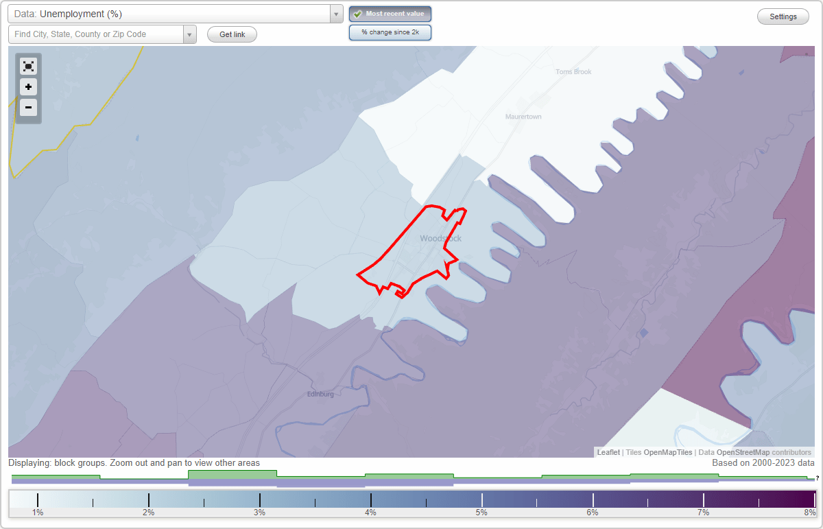 Work and Jobs in Woodstock, Virginia (VA) Detailed Stats Occupations