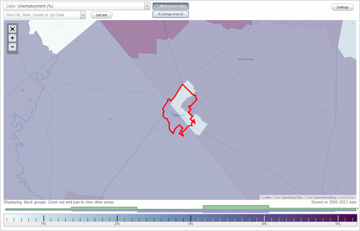 Work and Jobs in Yoakum, Texas (TX) Detailed Stats Occupations