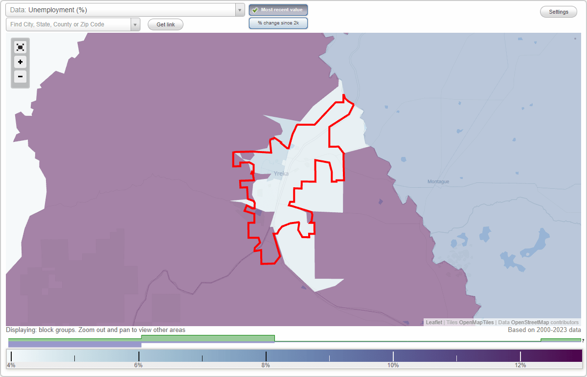 Work and Jobs in Yreka, California (CA) Detailed Stats Occupations, Industries, Unemployment