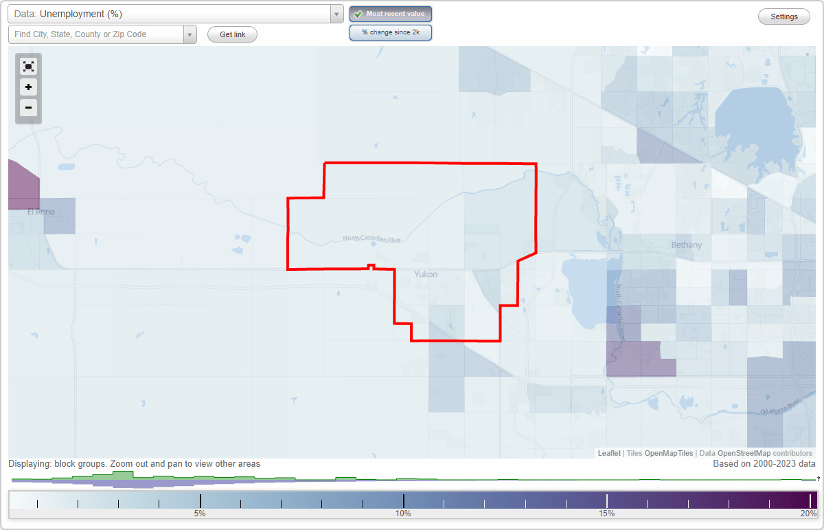 Work and Jobs in Yukon, Oklahoma (OK) Detailed Stats Occupations