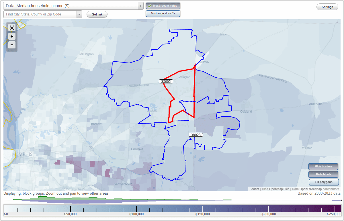 Arlington Tn Zip Code Map Arlington, Tennessee (TN) Zip Code Map Locations, Demographics list