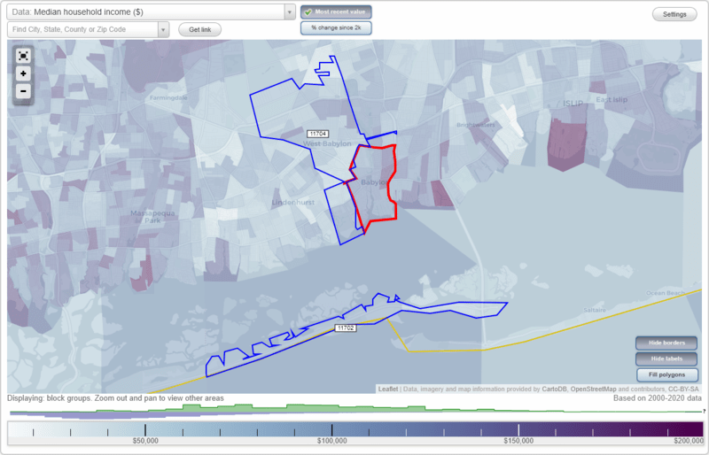 Map of All ZIP Codes in Babylon, New York Zipdatamaps.com