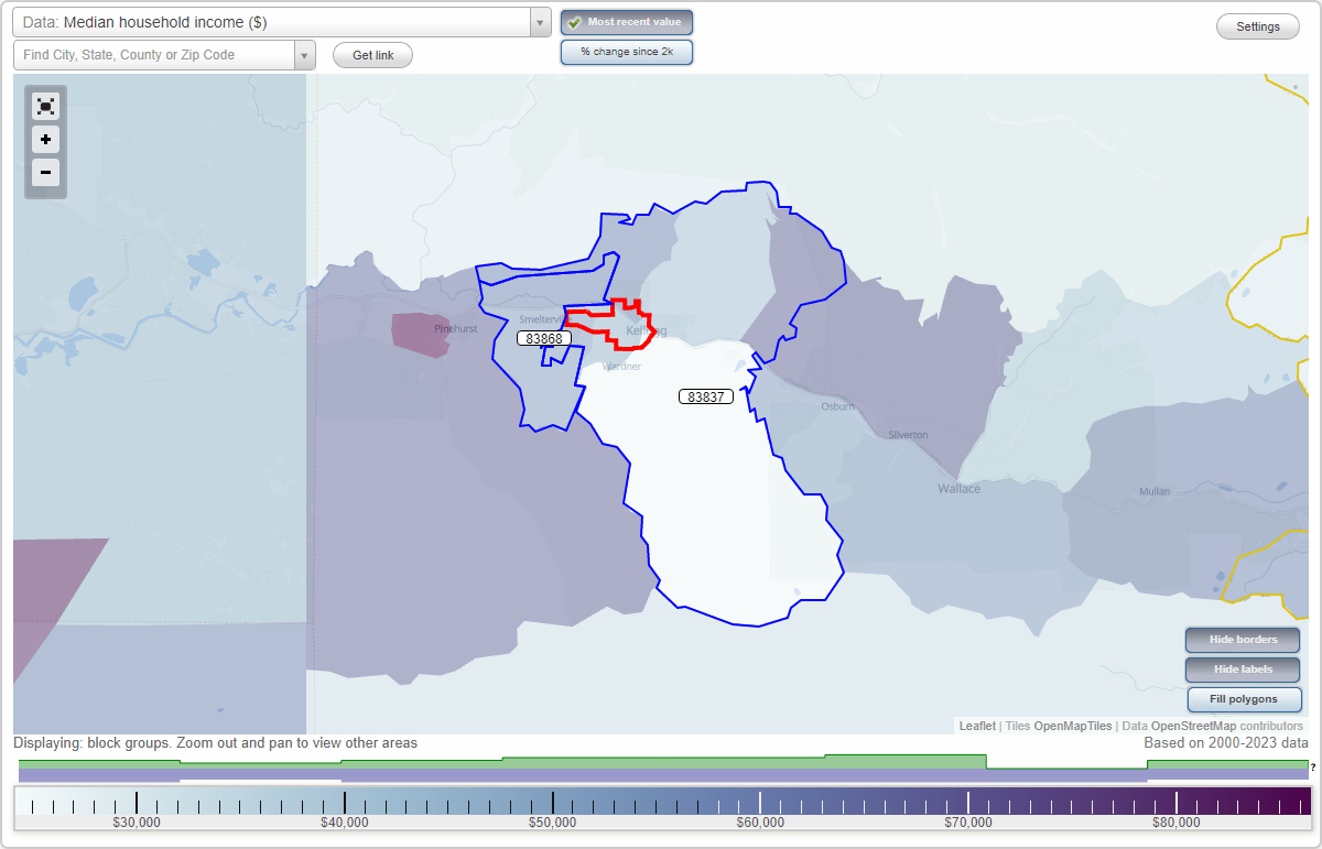 Kellogg, Idaho (ID) Zip Code Map Locations, Demographics list of zip codes