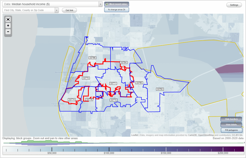 Largo, Florida (FL) Zip Code Map Locations, Demographics list of
