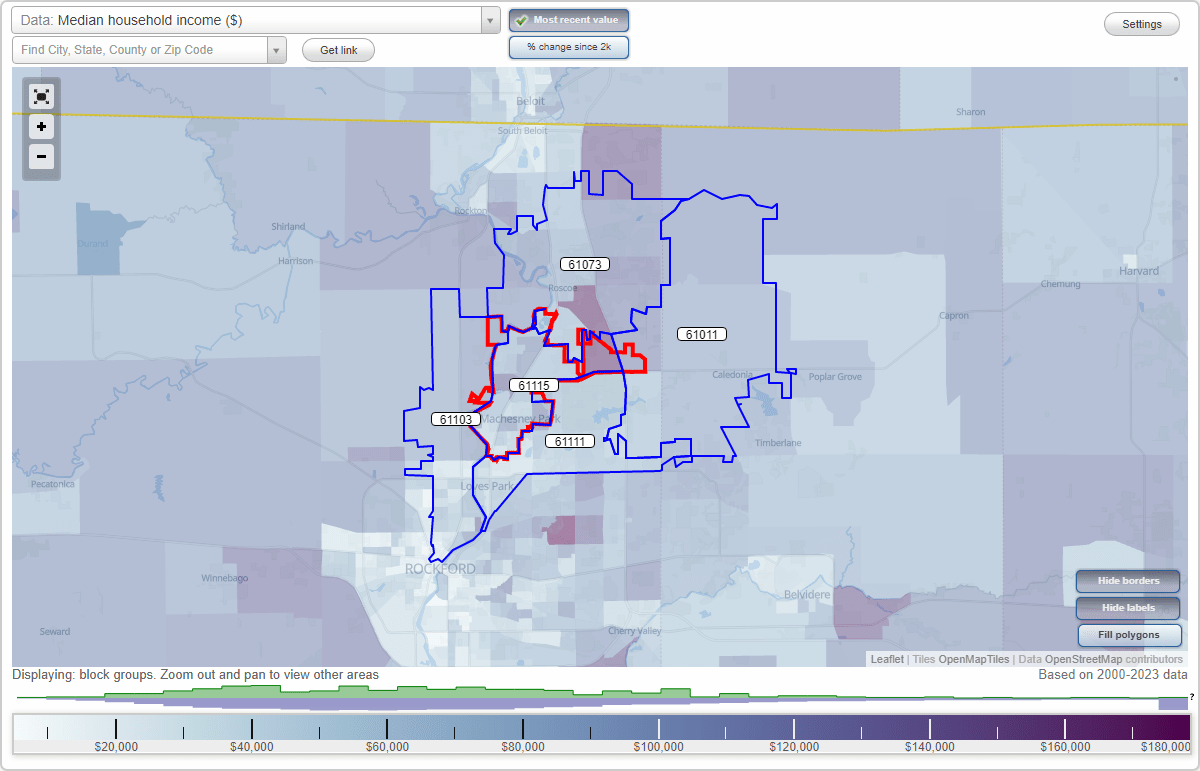 Machesney Park, Illinois (IL) Zip Code Map Locations, Demographics list of zip codes