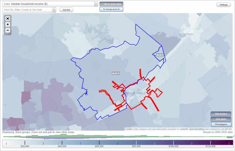 Bexar County Zip Code Map with New Braunfels – Otto.