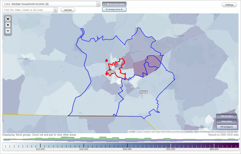 Rockingham, North Carolina (NC) Zip Code Map Locations, Demographics