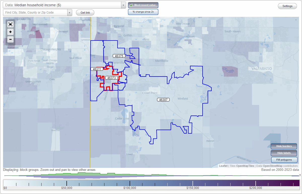 St. John, Indiana (IN) Zip Code Map Locations, Demographics list of zip codes