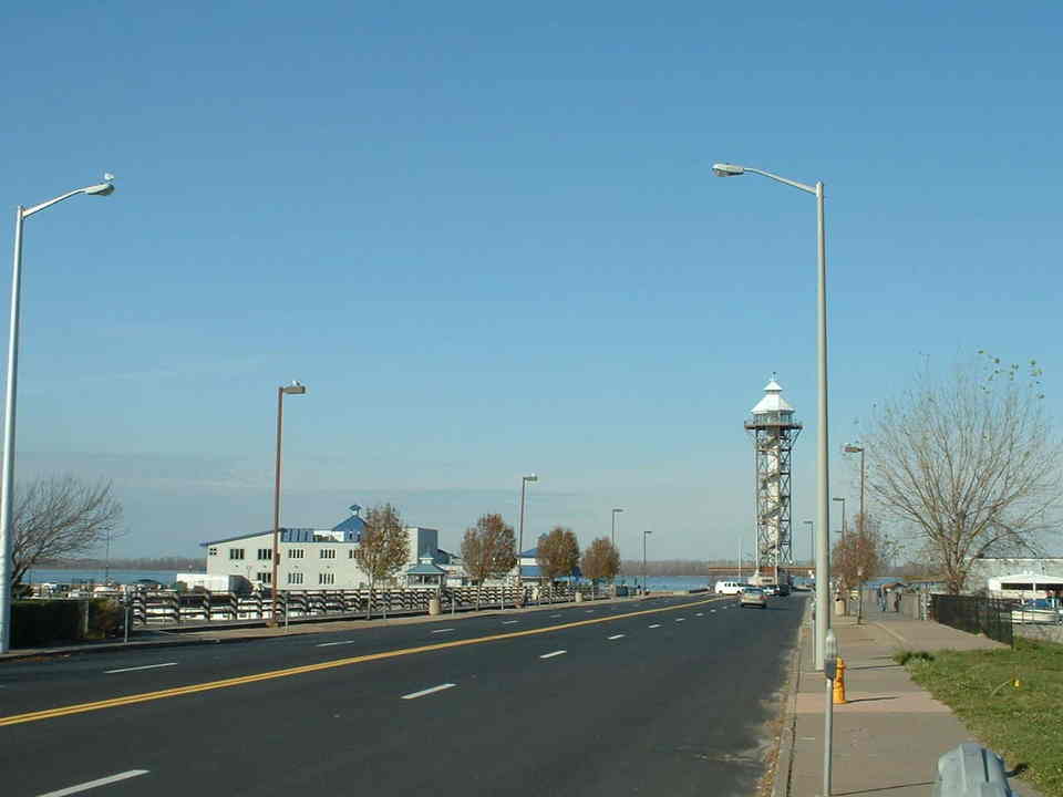 Erie, PA View of the harbor from Peach StreetPresquile in Background