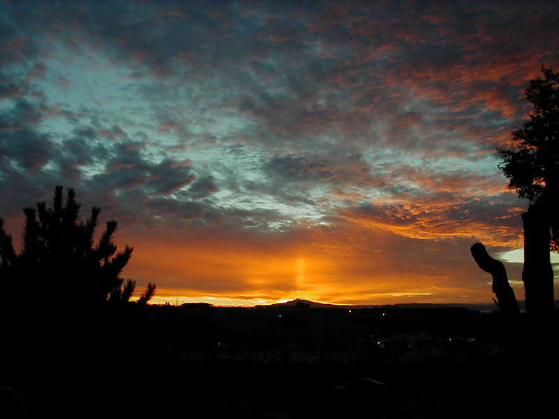 Rodeo, CA The sun setting over the Pacific Ocean on a November evening, taken from my balcony