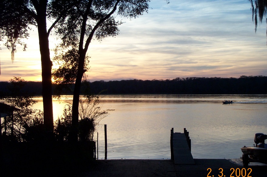 Welaka, FL sunset from the public boat ramp photo, picture, image