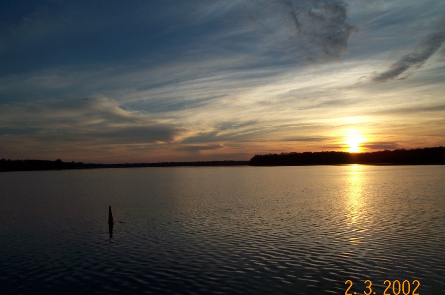 Welaka, FL sunset from the public boat ramp photo, picture, image (Florida) at
