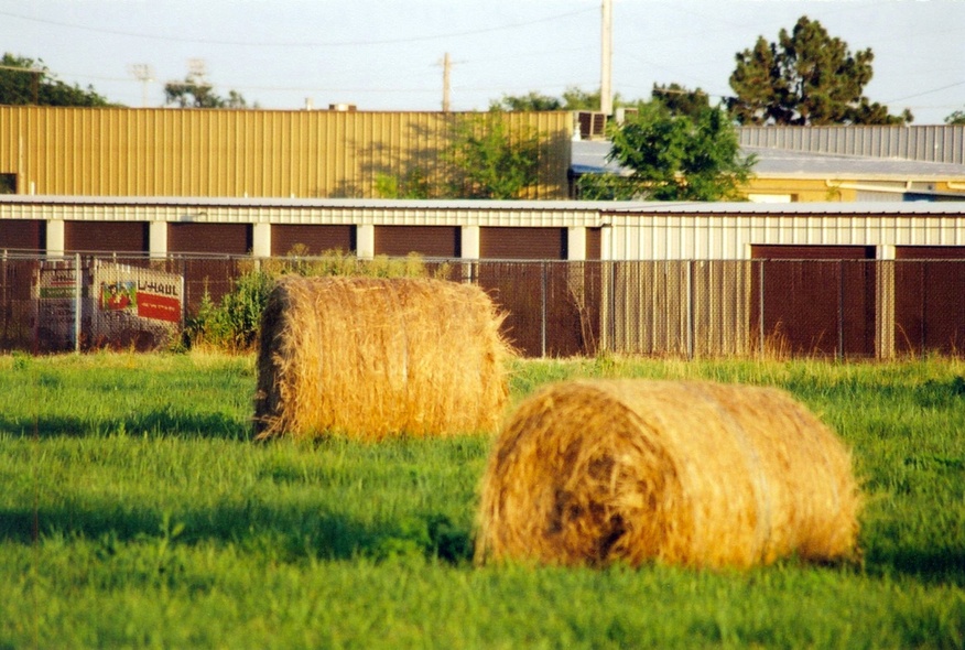 Andover, KS Bales behind a gas station in North Andover, KS photo