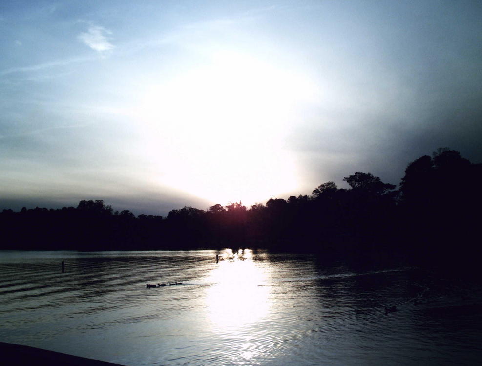 Florala, AL Lake Jackson at sunset. photo, picture, image (Alabama