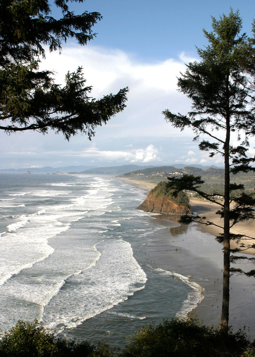 Pacific City, OR Pacific City view from hills of Neskowin photo