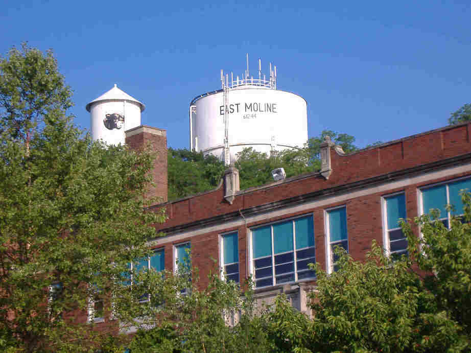 East Moline, IL Old John Deere grade school downtown photo, picture
