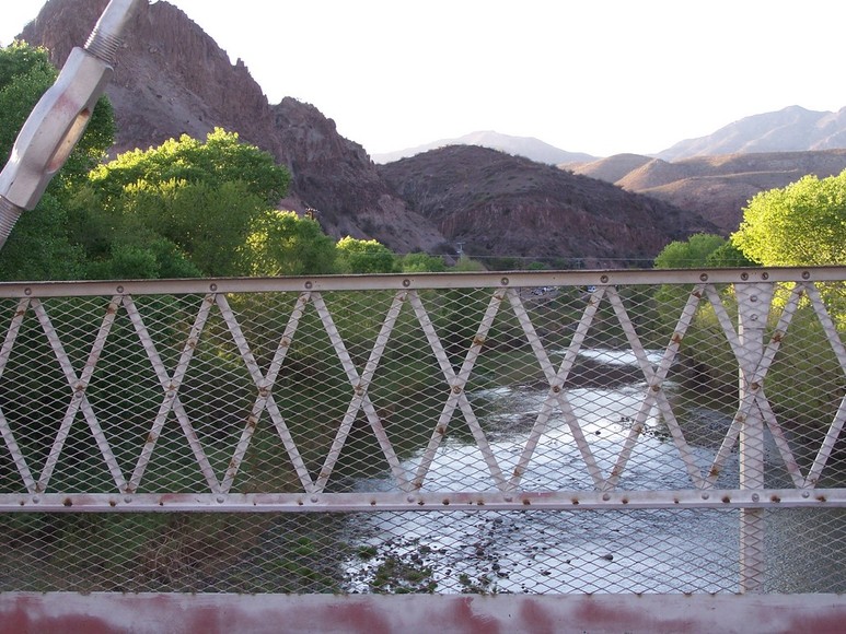 Clifton, AZ View looking from the East side Bridge up river photo