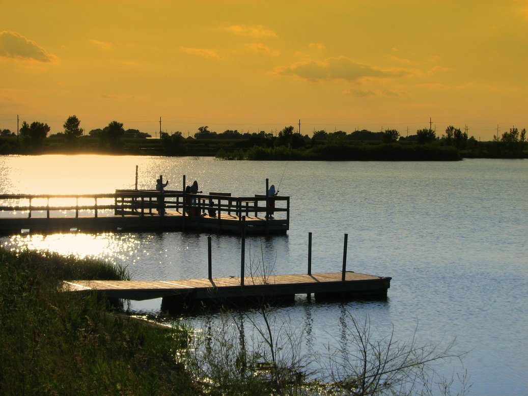 Grand Island, NE Eagle Scout Lake at Sunset photo, picture, image