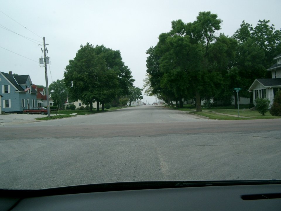 Gilmore City, IA Looking South down Main Street from Highway 3 photo