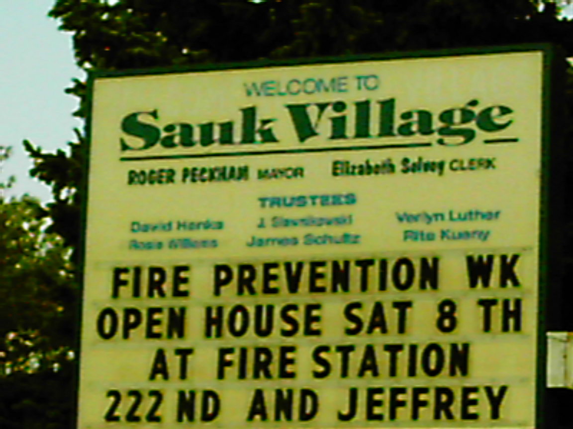 Sauk Village, IL The Saukvillage old sign photo, picture