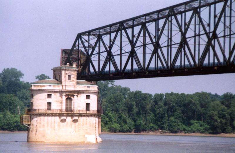 Granite City, IL Chain of Rocks Bridge from below photo, picture