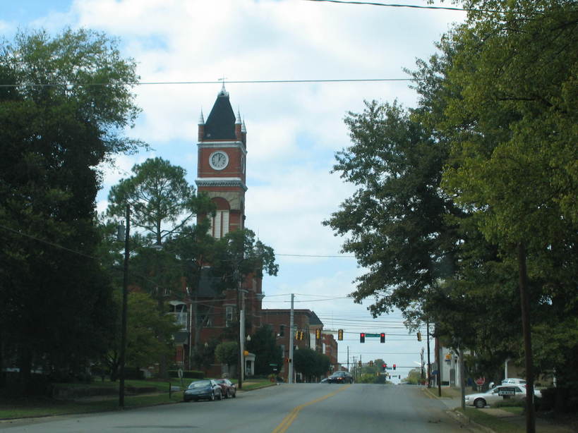 Dawson, GA Lee Street looking west towards downtown photo, picture
