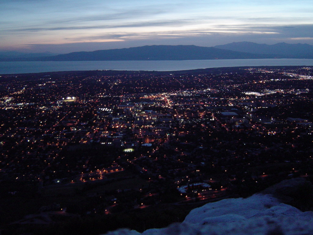 Provo, UT Provo at night photo, picture, image (Utah) at