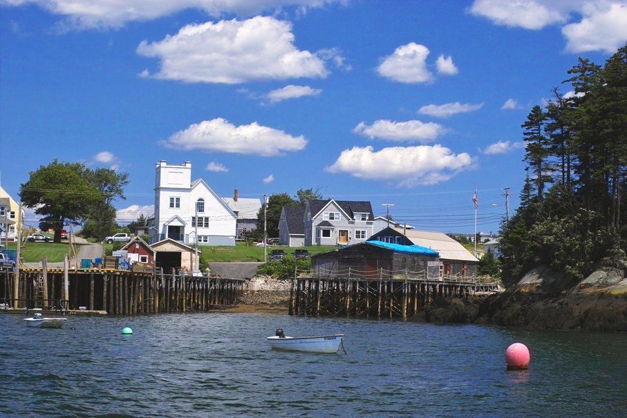 Cutler, ME Cutler, ME as seen from harbor photo, picture, image