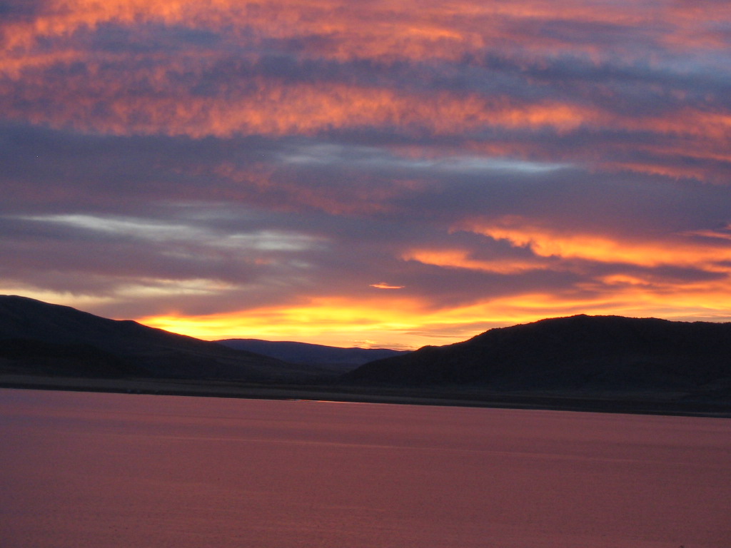 Mud Lake, ID Sun set taken on the side of I 15 looking west part of
