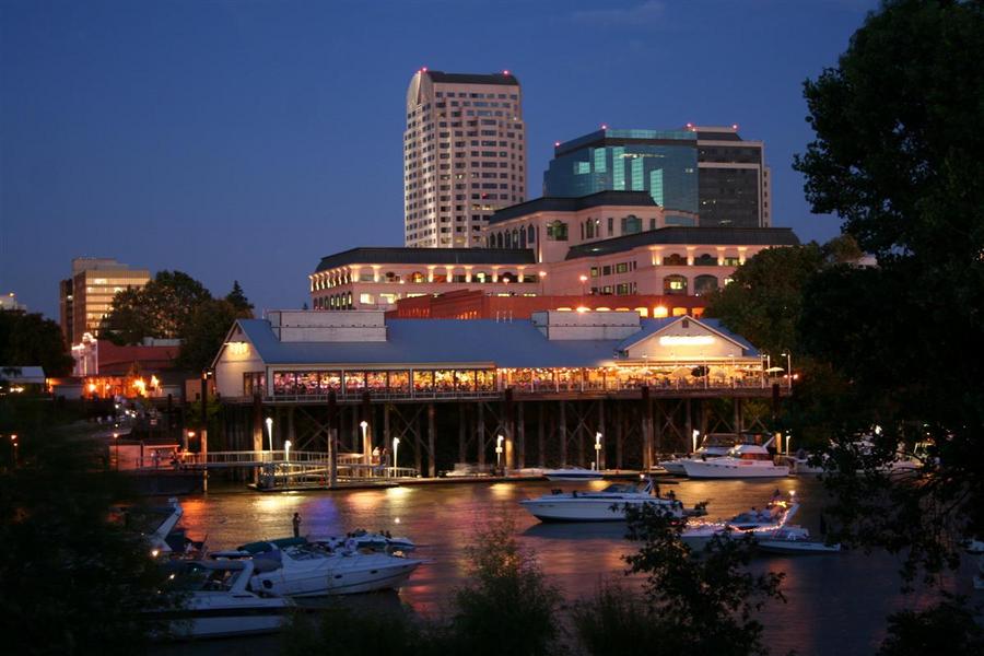 Sacramento, CA Sacramento Skyline at night. photo, picture, image