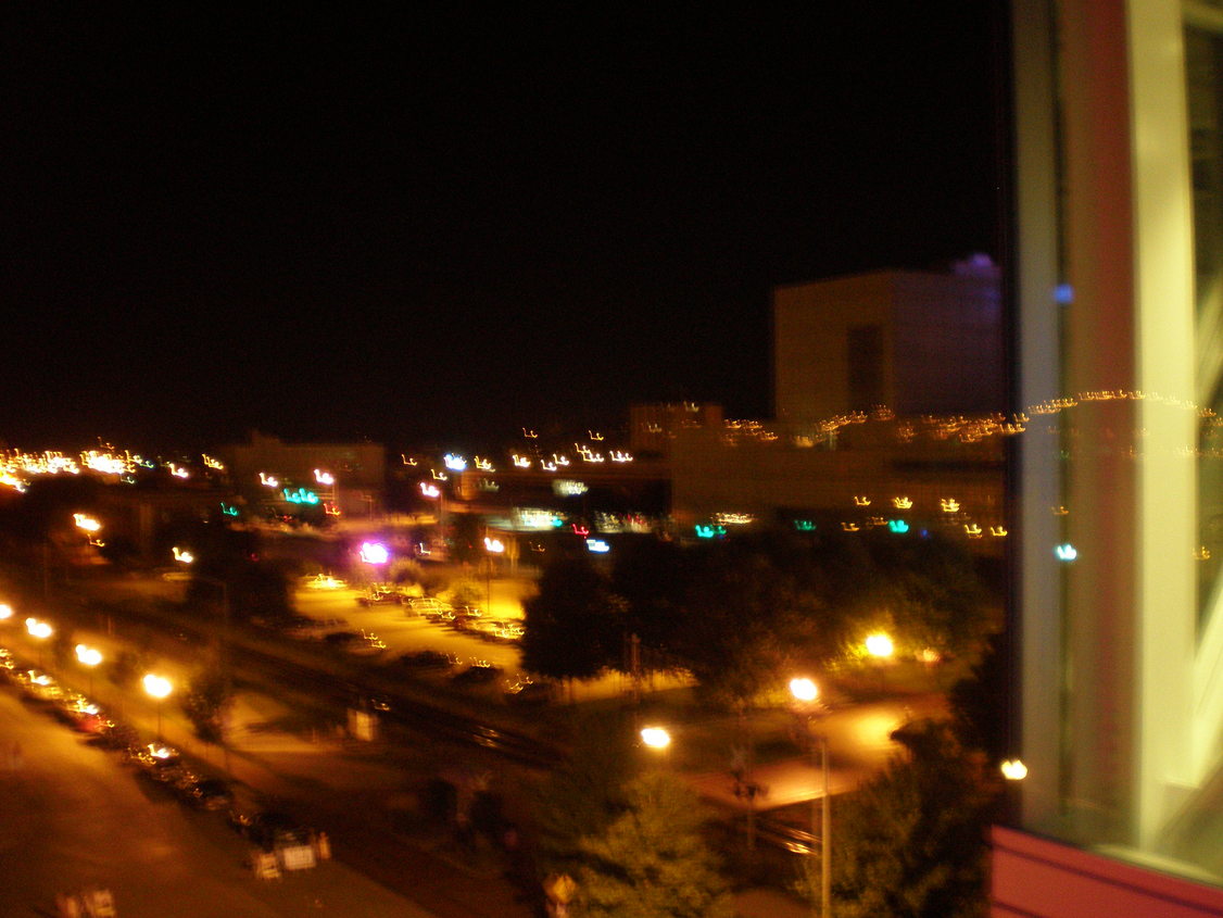 Davenport, IA Lights reflecting on the Figge photo, picture, image