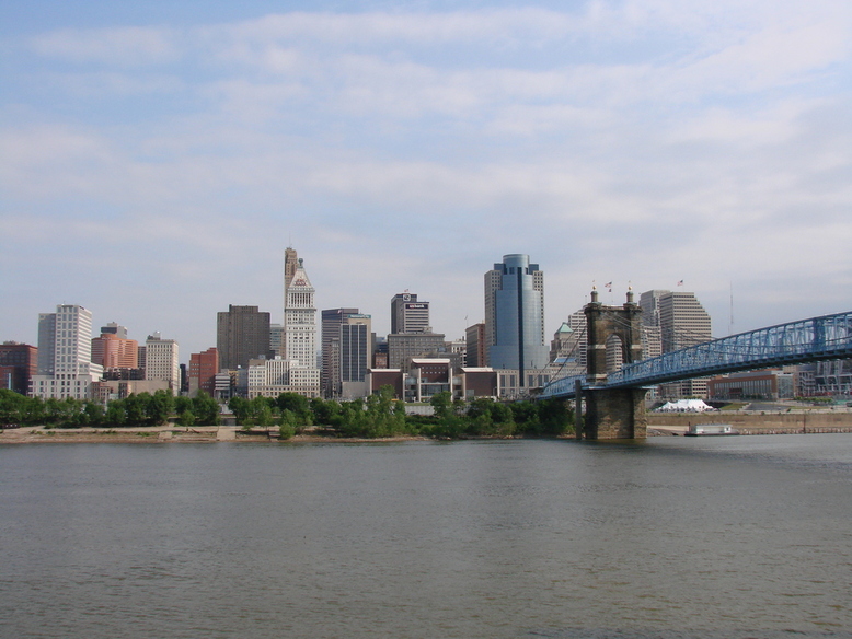 Cincinnati, OH Cincinnati from Covington, KY riverfront photo