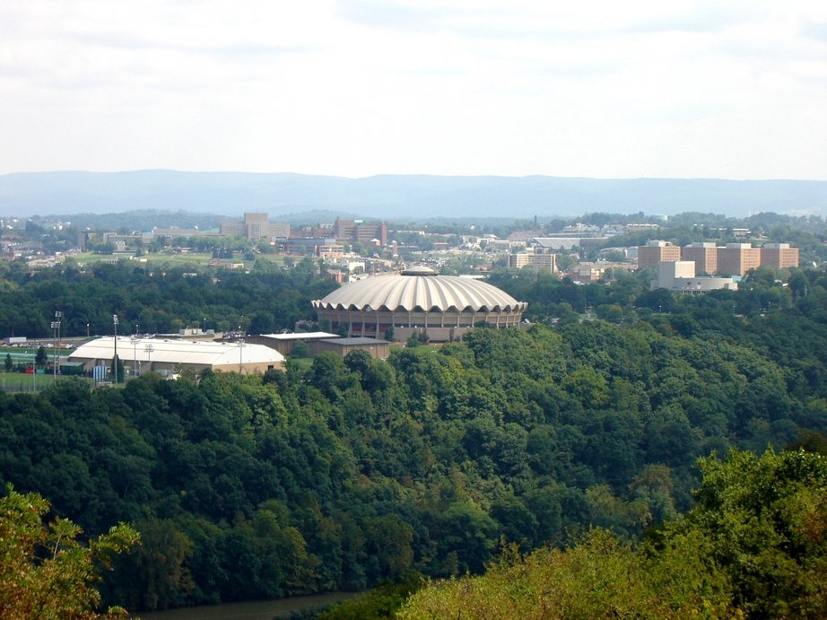 WV WVU Evansdale campus seen from the University Towne