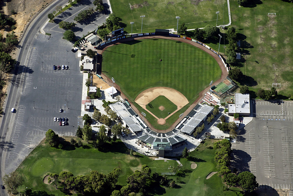 Modesto, CA An aerial view of Fairway Park Baseball Stadium Modesto